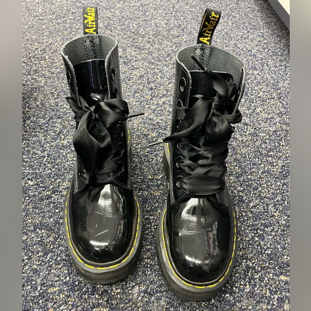 Dr. Martens Black Platform Boots - Picture 3 of 7